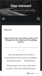 Mobile Screenshot of dearintrovert.com